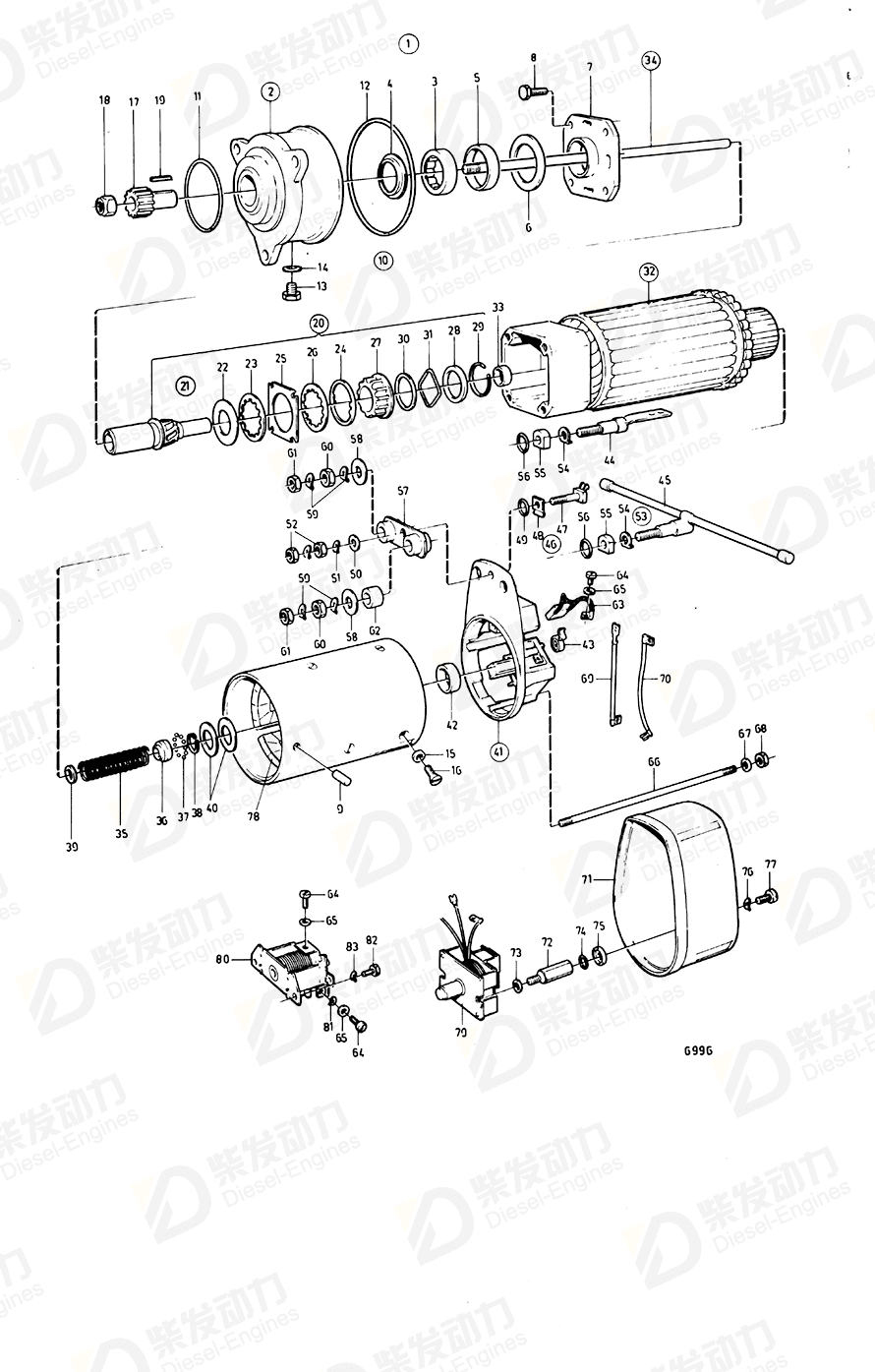 volvo penta Carbon brush set 6212621 Drawing volvo penta Carbon brush set 6212621 Drawing